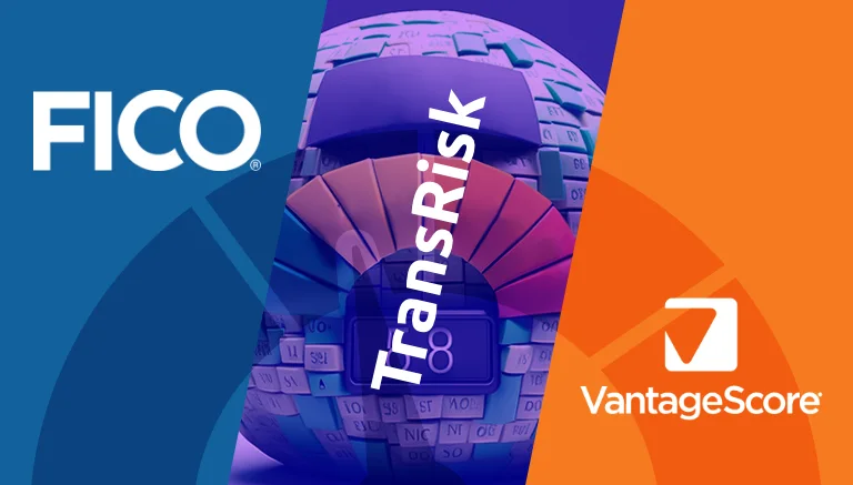 logos_of_FICO_TransRisk_and_VantageScore_three_different_credit_scoring_systems Logos of FICO, TransRisk, and VantageScore, three different credit scoring systems.